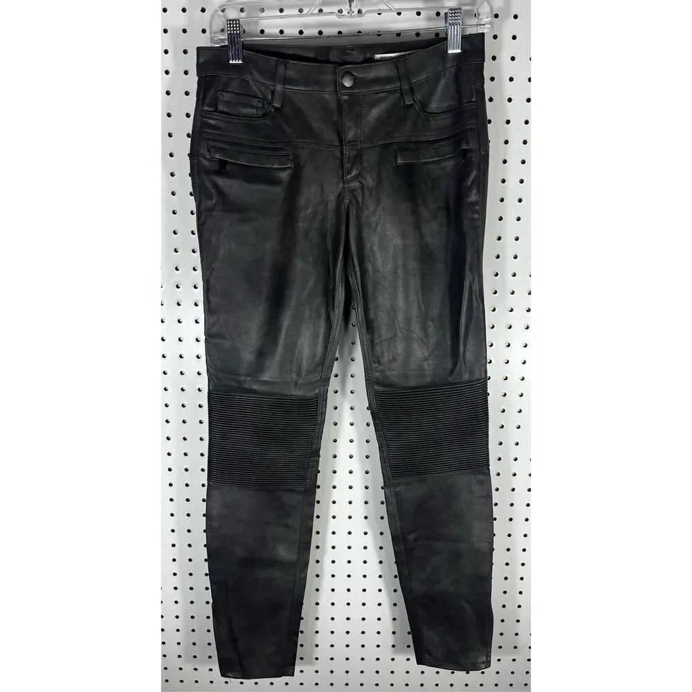 Zara woman medium rise pleather pants